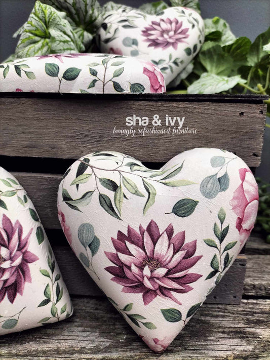 Decoupage hart - vetplanten