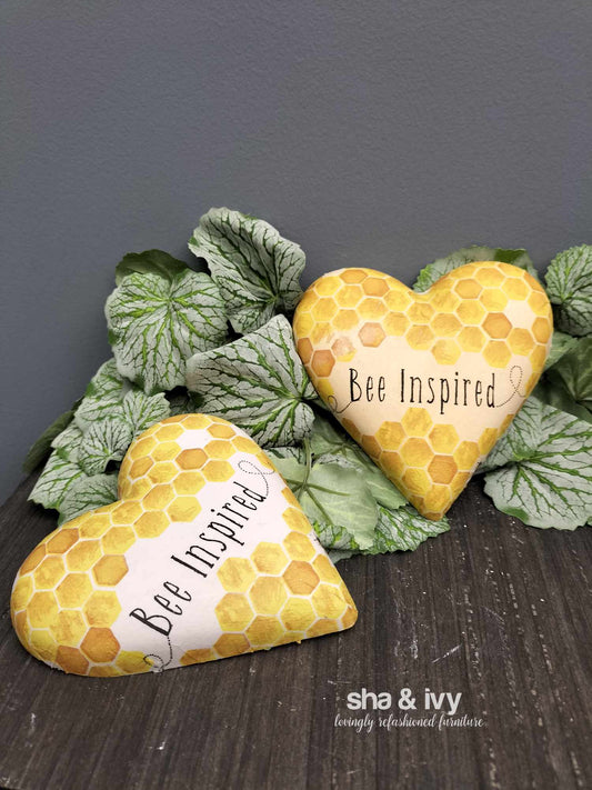 Decoupage hart - Bee inspired