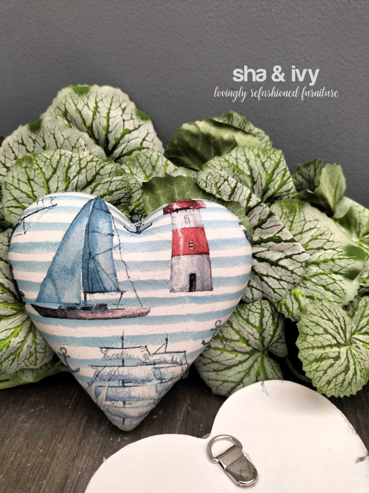 Decoupage hart - nautical