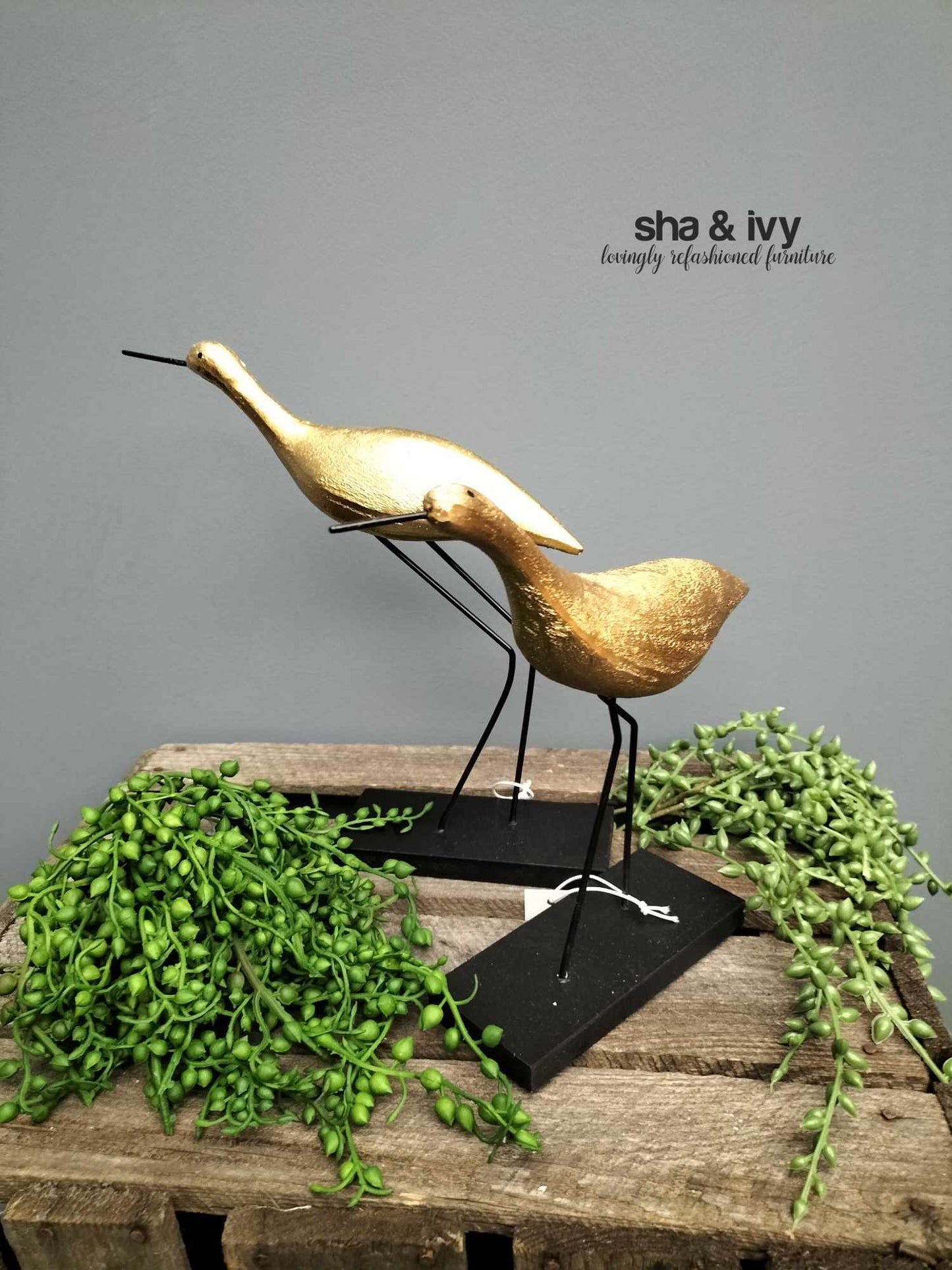 Sculptuur watervogel polystone