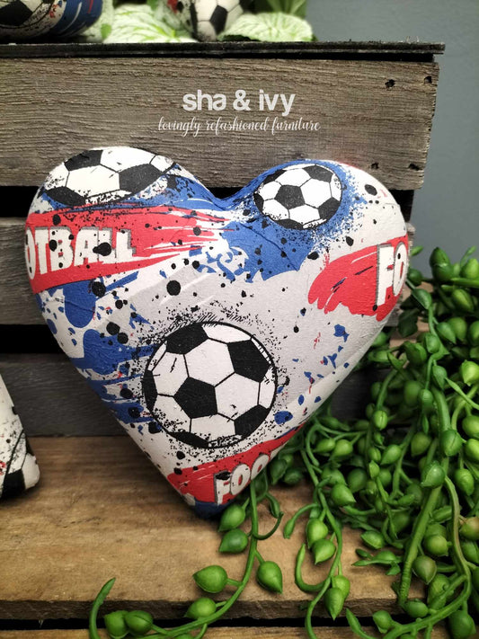 Decoupage hart - football