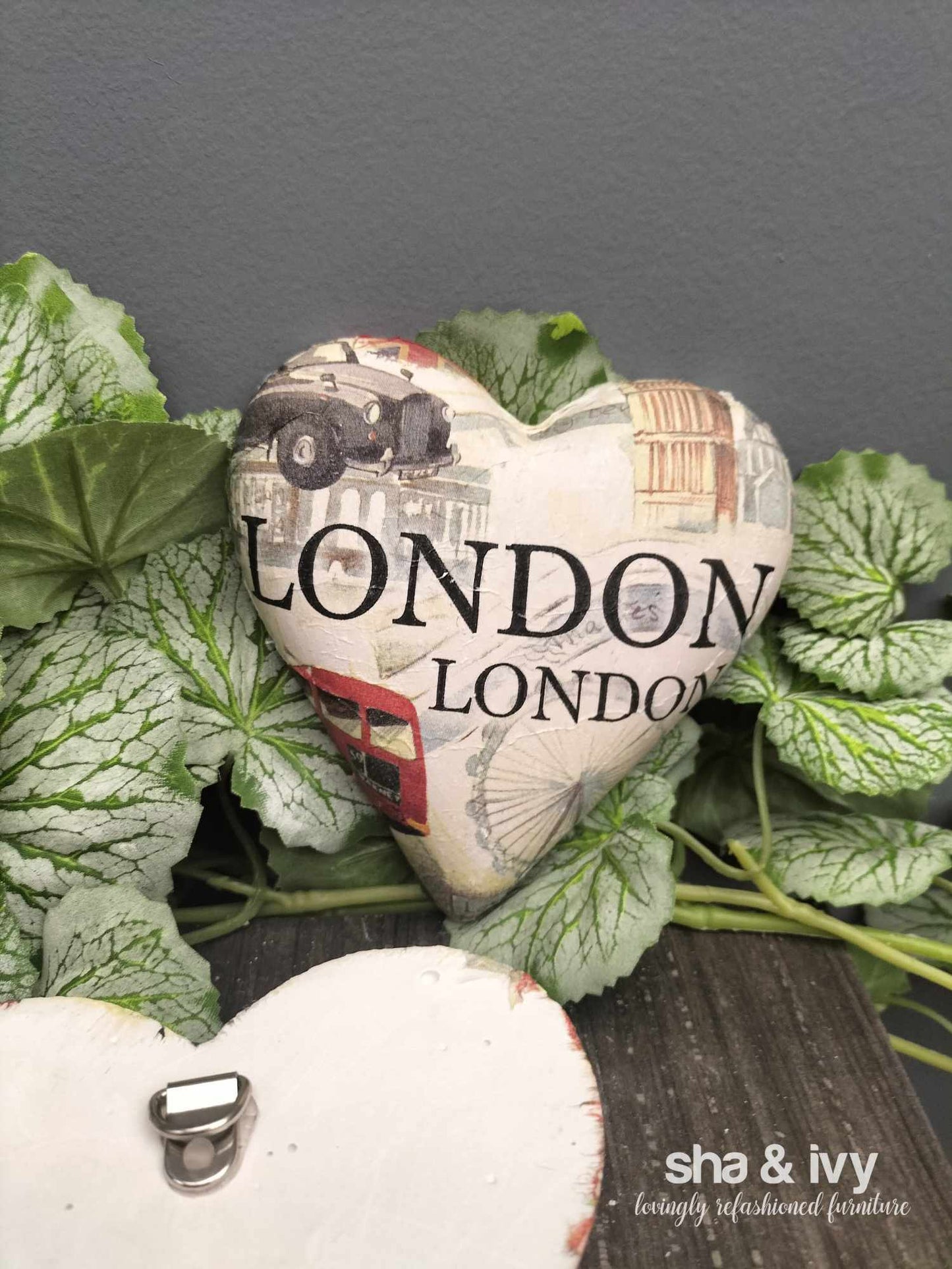 Decoupage hart - London