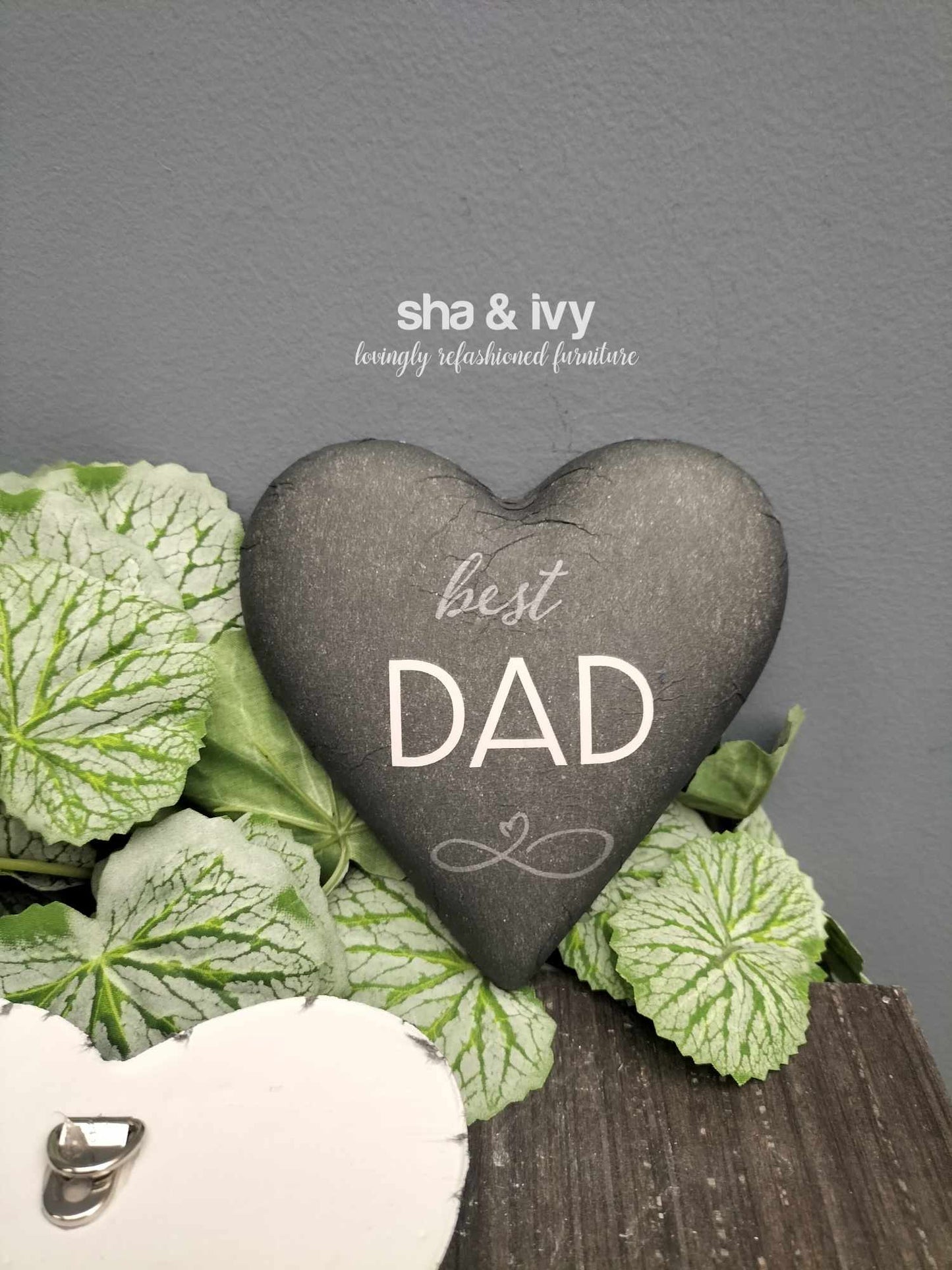 Decoupage hart - best dad