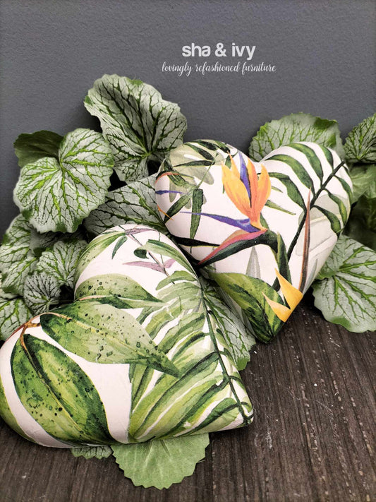 Decoupage hart - paradijsvogelplant