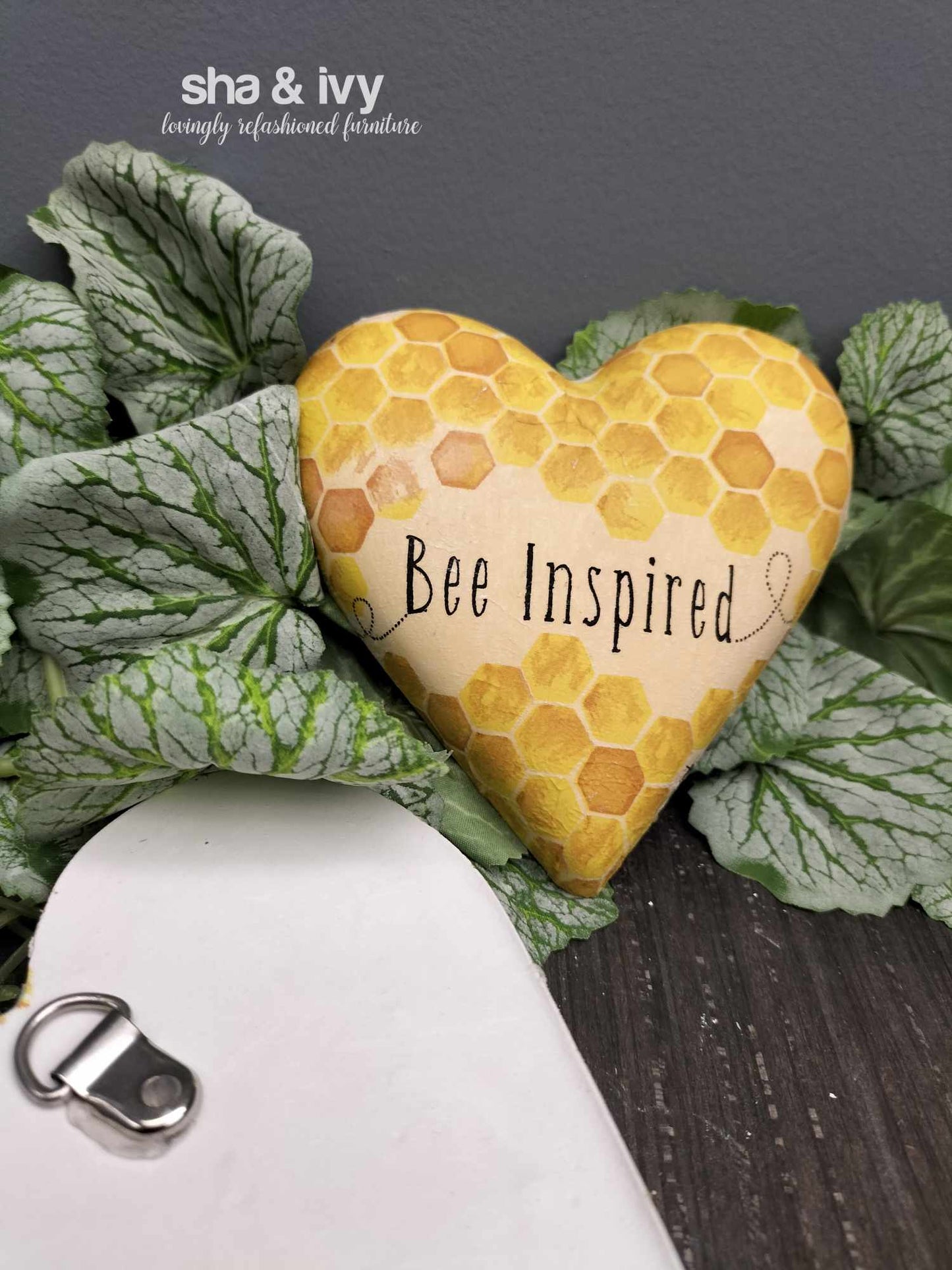 Decoupage hart - Bee inspired