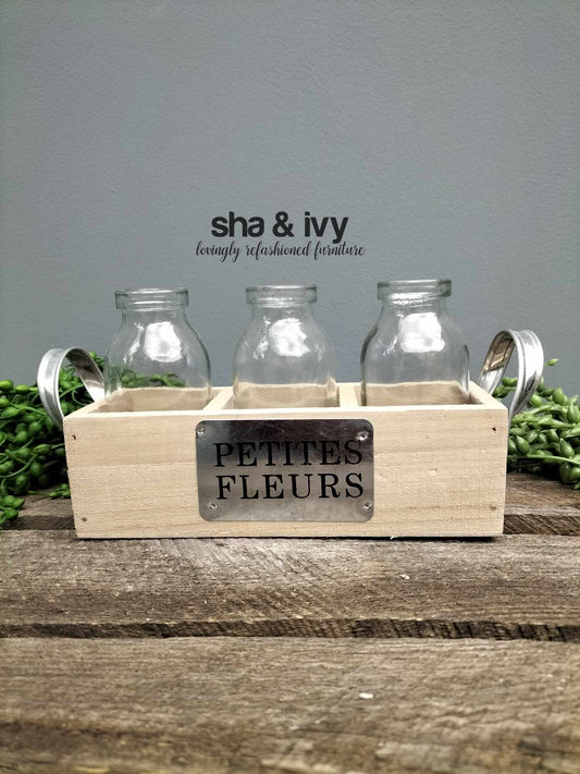 Petites fleurs tray 3 flesjes