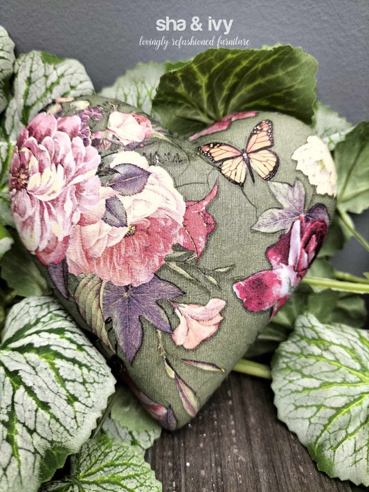 Decoupage hart - rozen