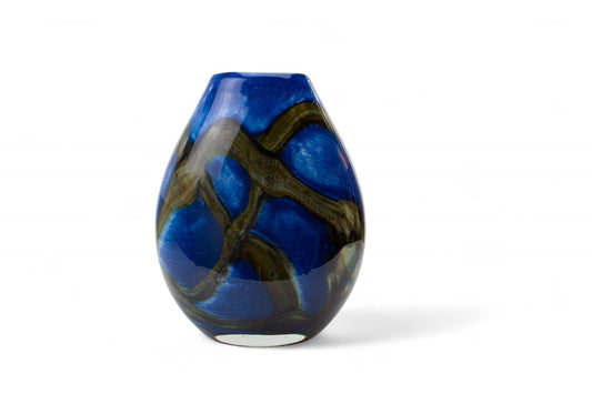 Glazen vaas - Blue Lagoon, 30cm