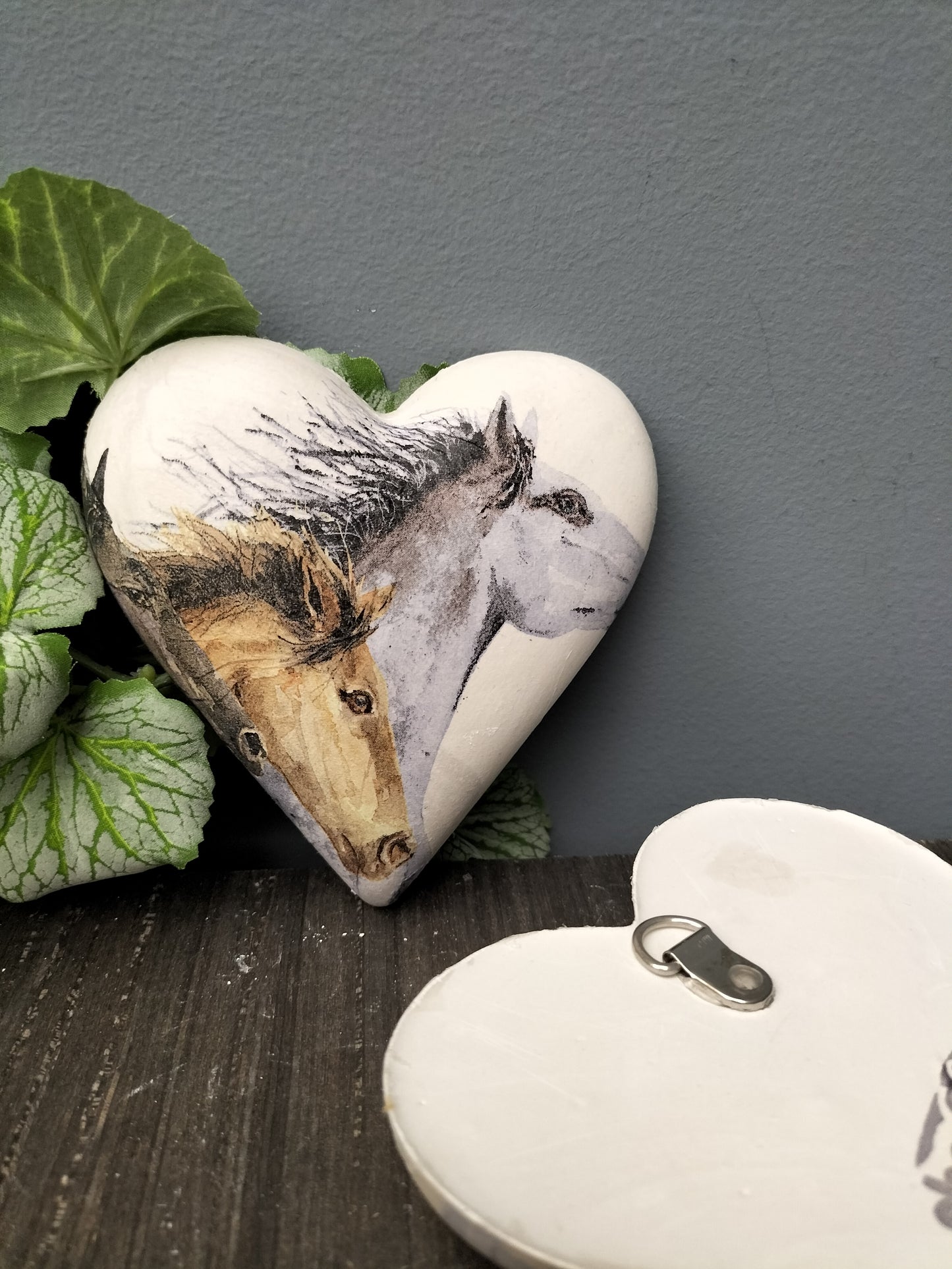 Decoupage hart - 3 paarden