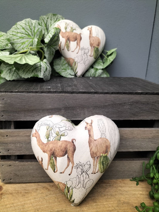 Decoupage hart - Lama