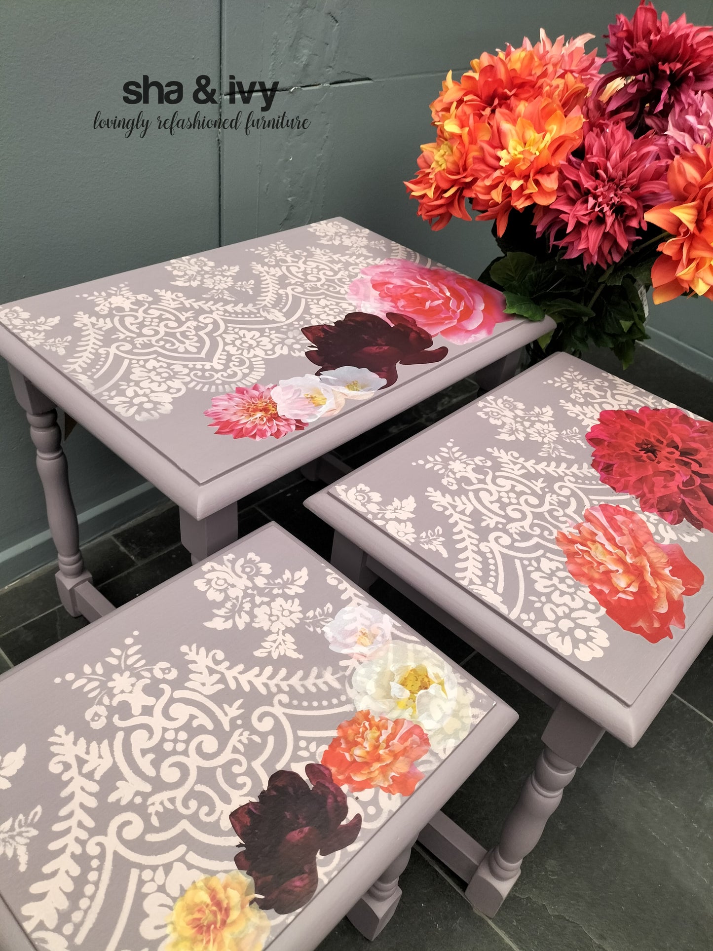 Bijzet tafels 3X - splendid flora