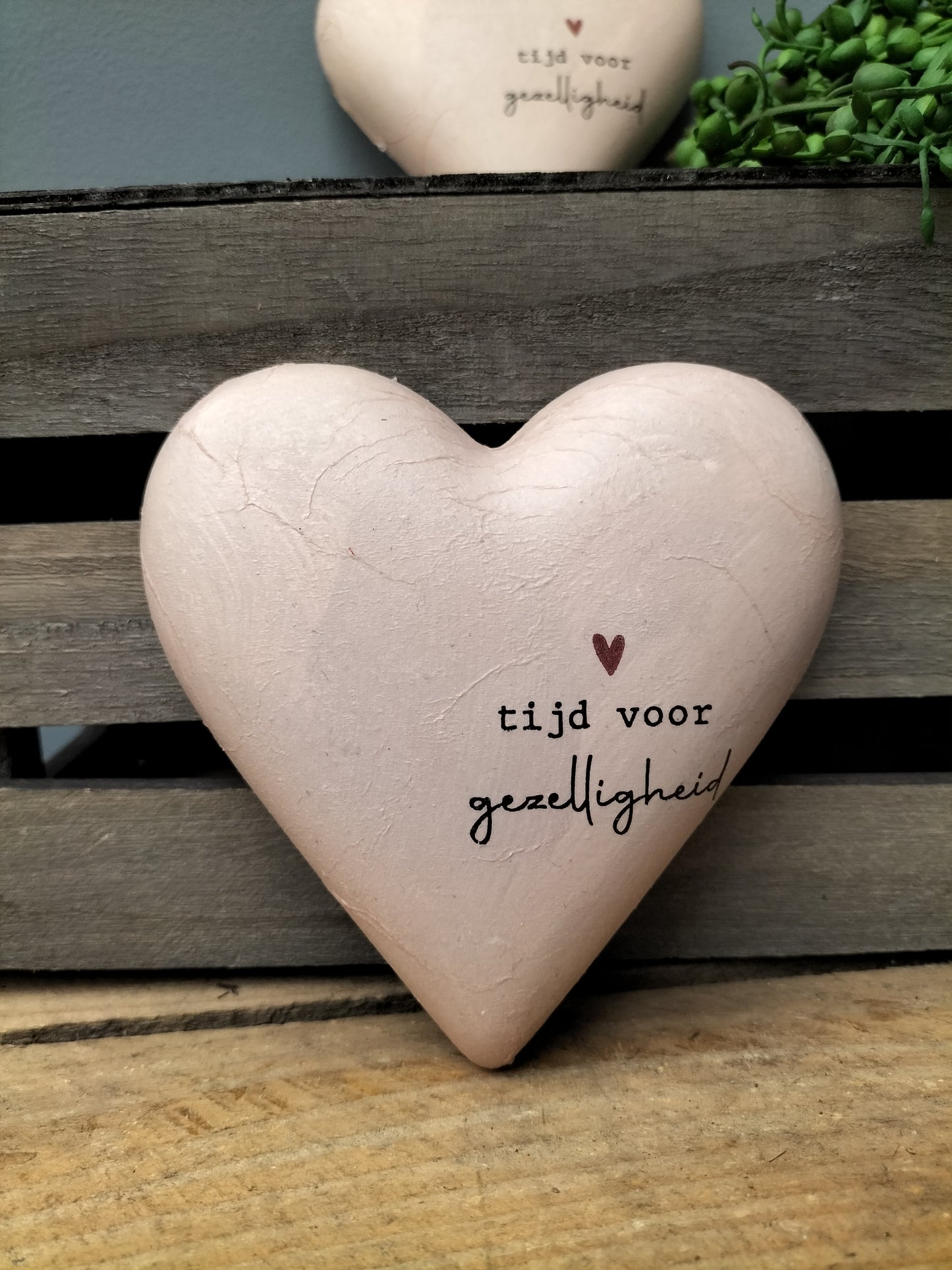 Decoupage hart - tijd voor gezelligheid