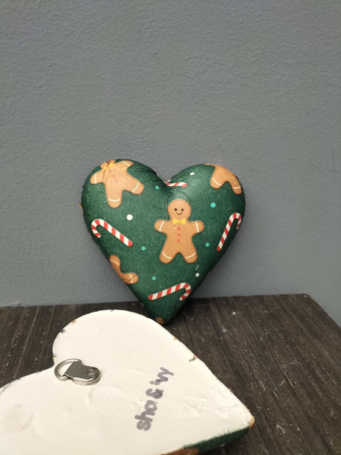 Decoupage hart - gingerbread man