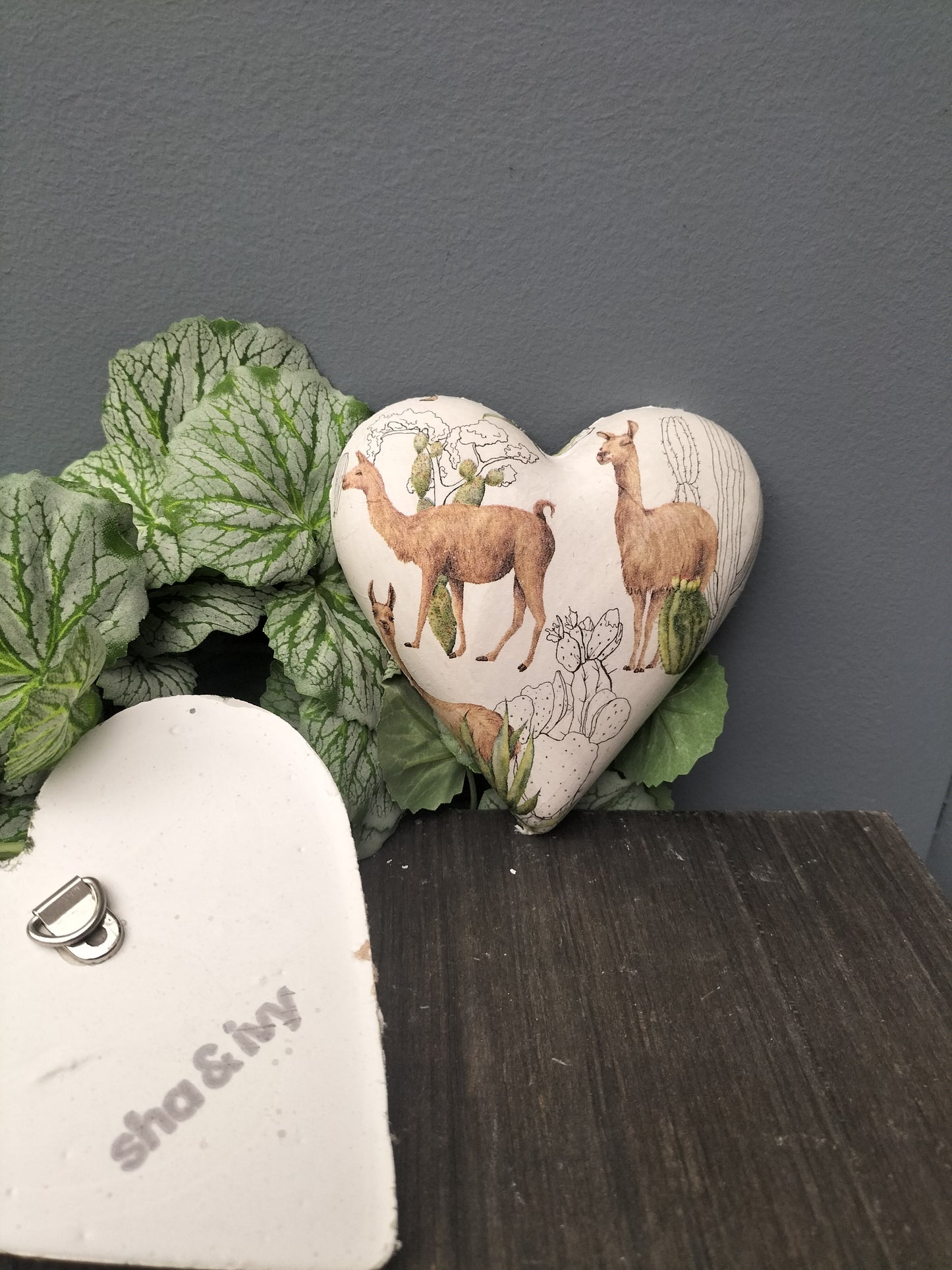 Decoupage hart - Lama