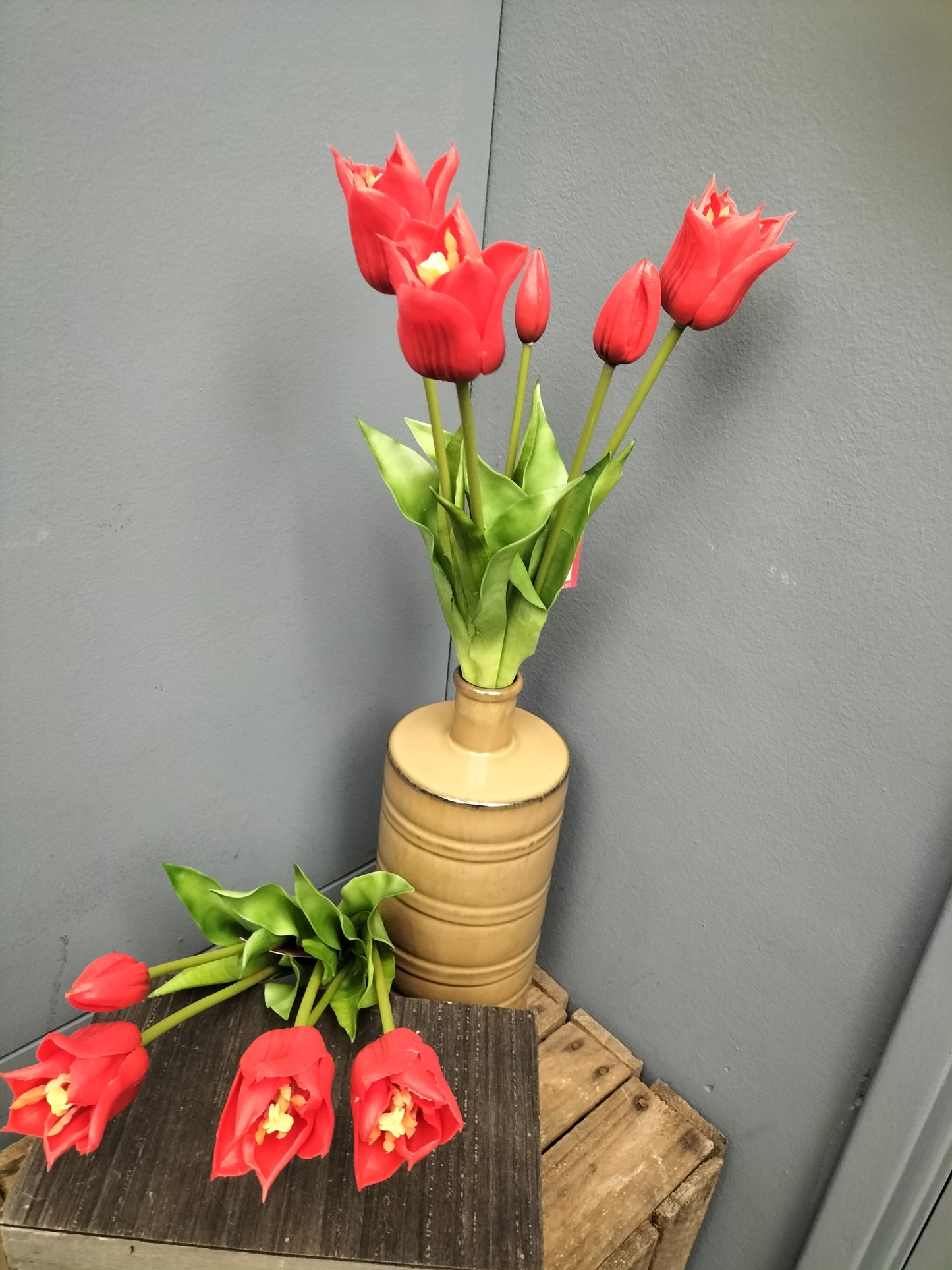 Real touch tulpen - 45cm, 5x, verschillende kleuren opties