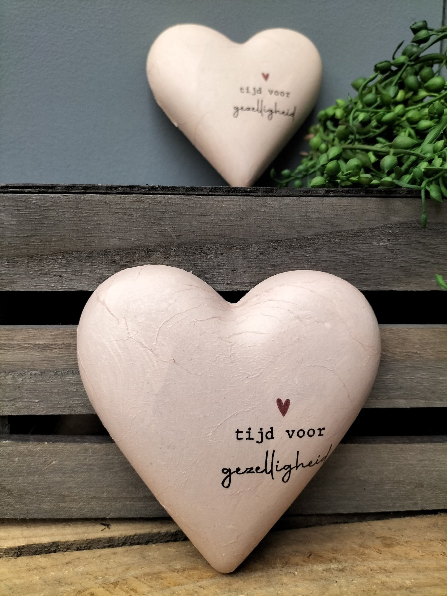 Decoupage hart - tijd voor gezelligheid