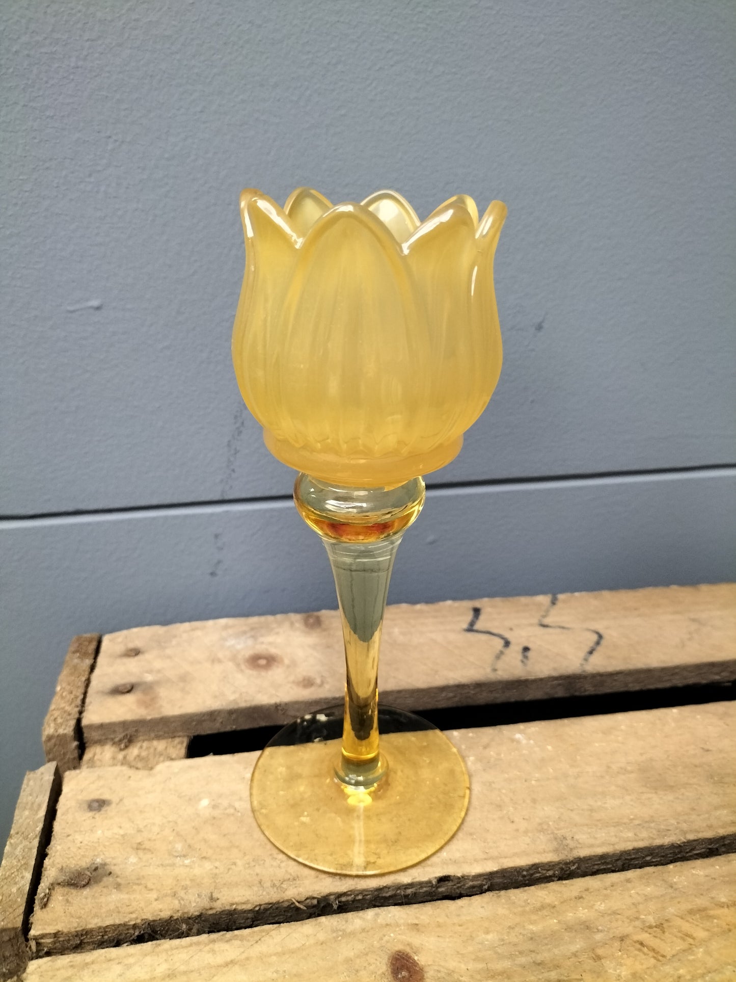 Waxinelicht houder tulp - 19cm