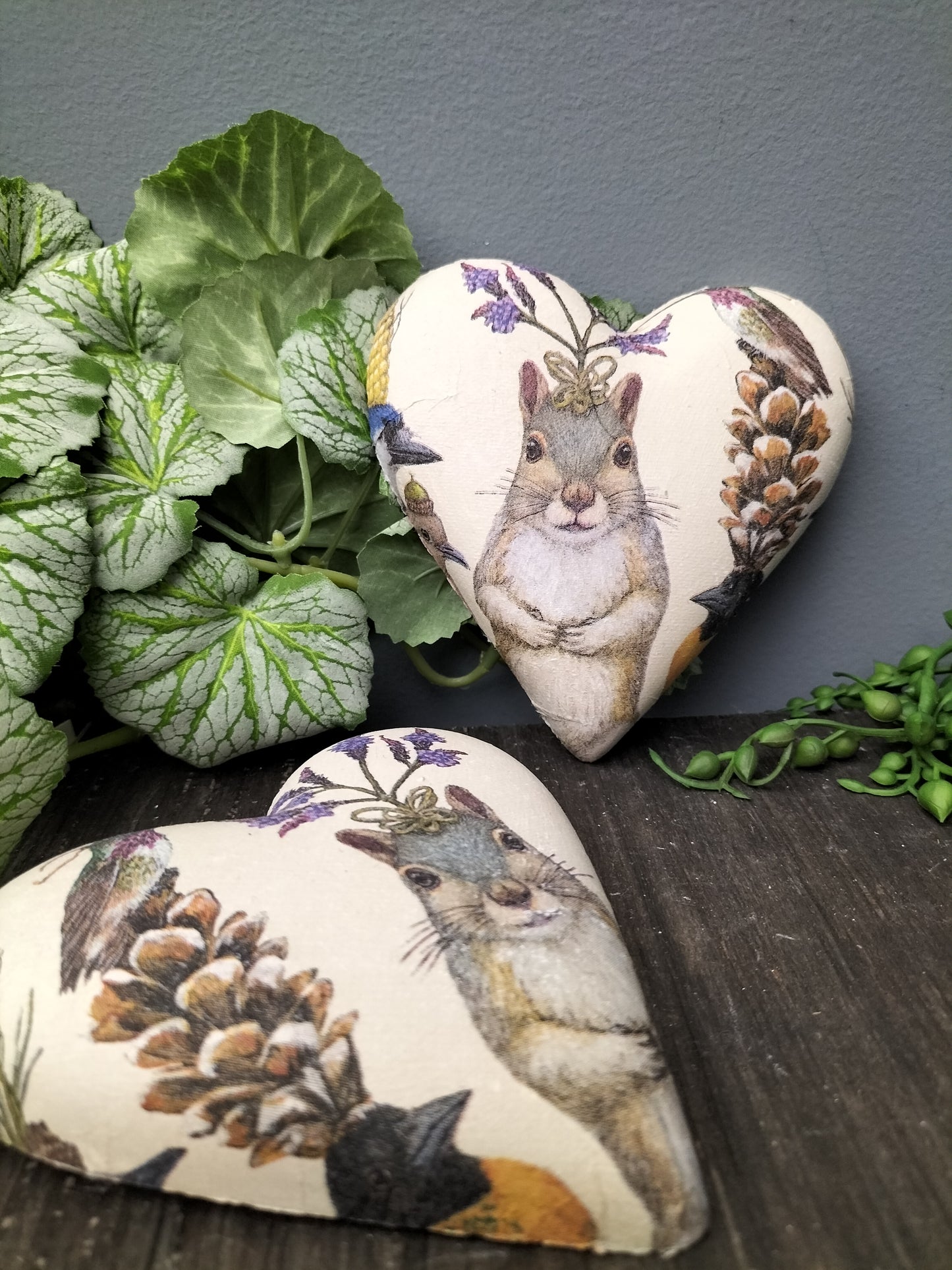 Decoupage hart - hamster en vrienden