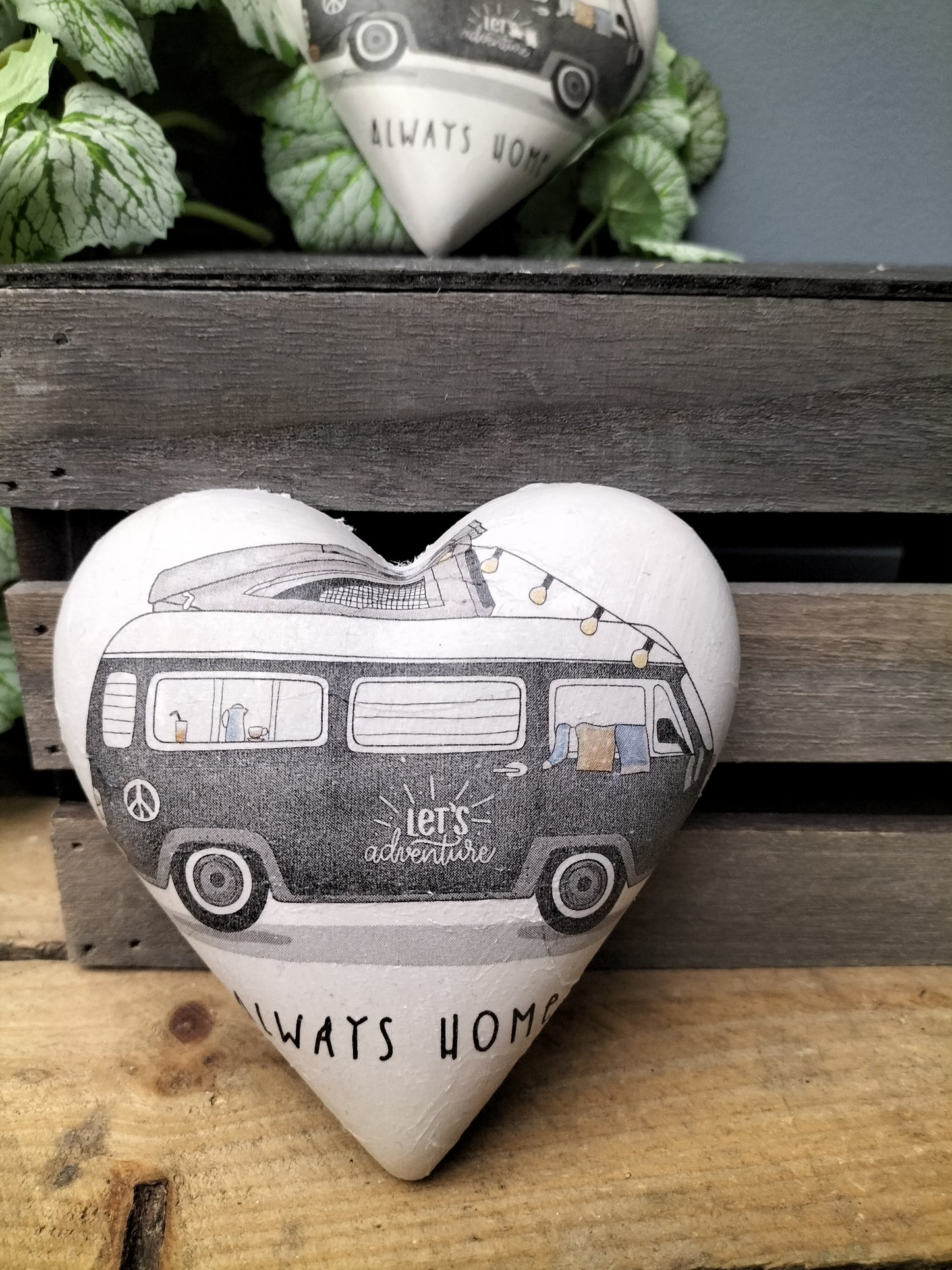 Decoupage hart - always home