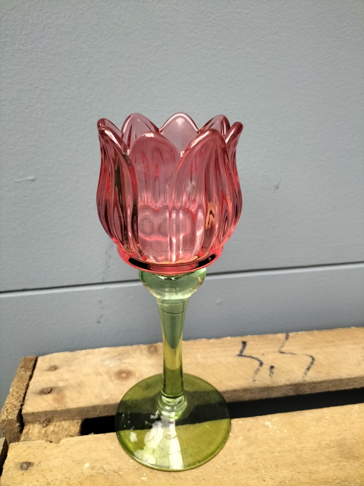 Waxinelicht houder tulp - 19cm