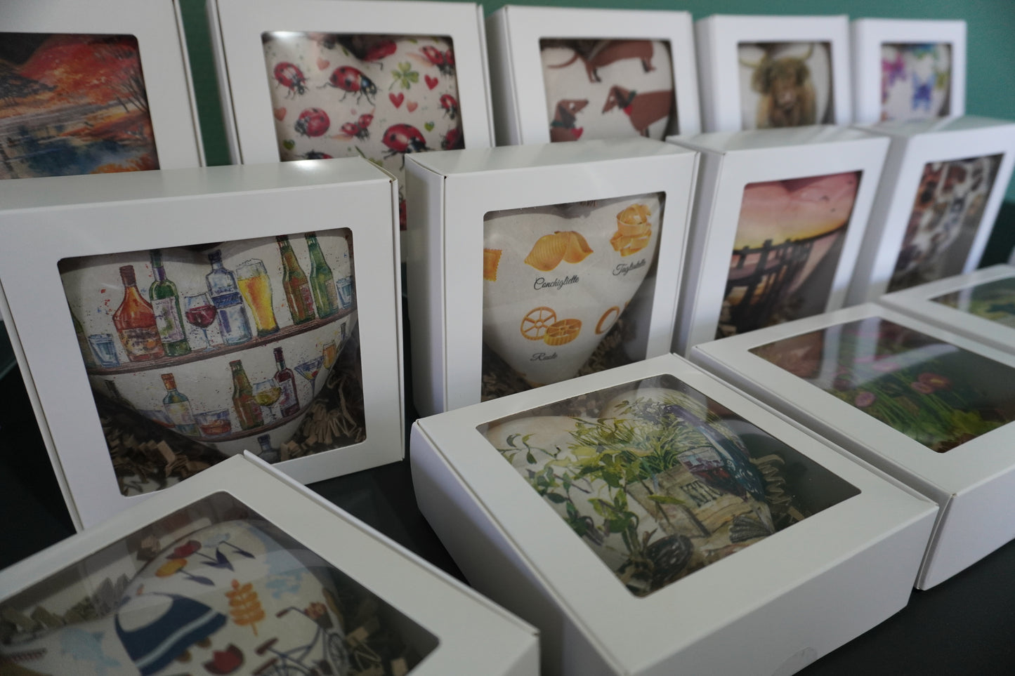 Decoupage heart - wild birds