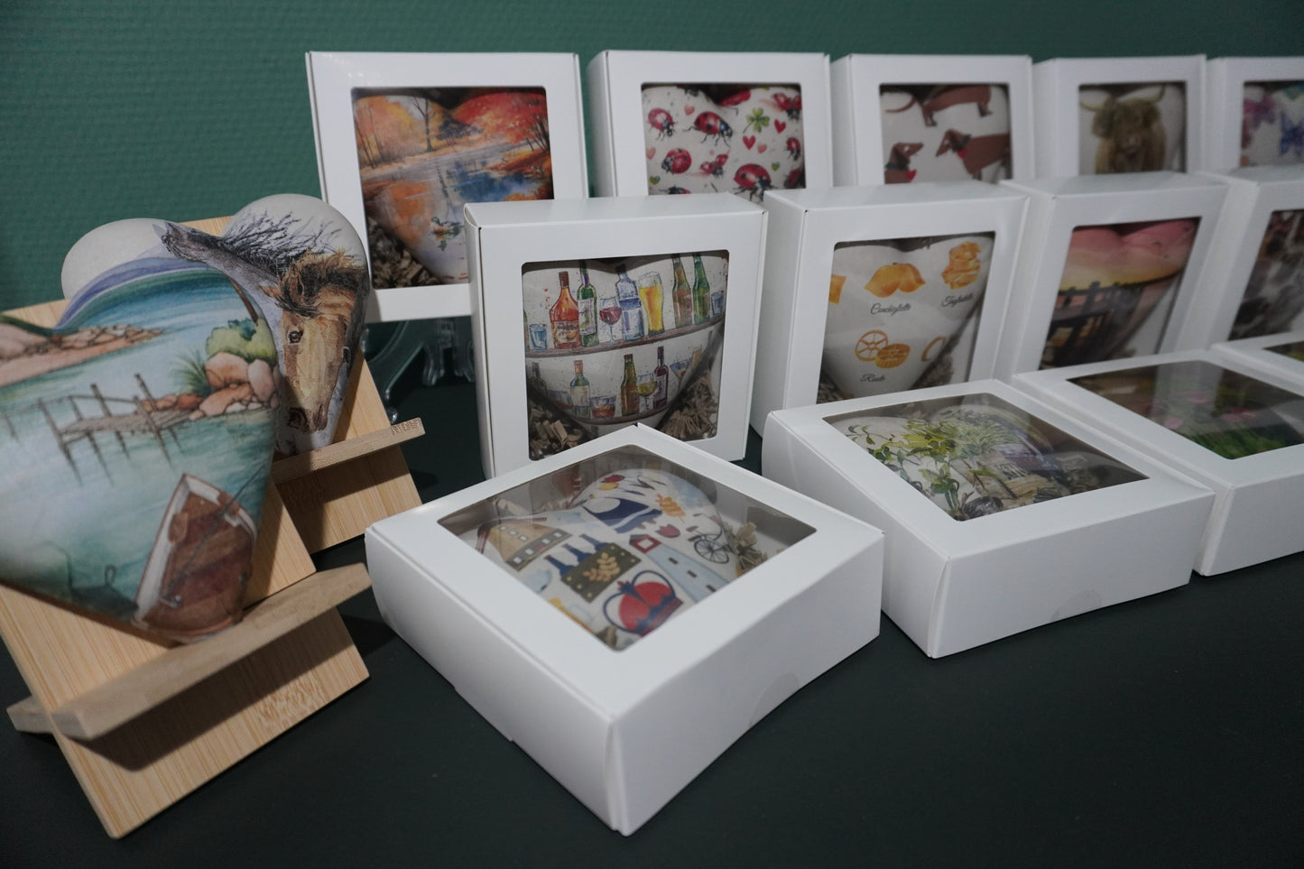 Decoupage heart - wild birds